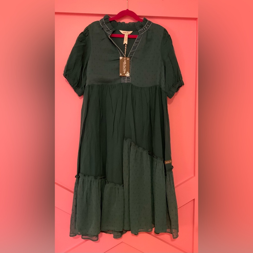 Matilda Jane Green SS Dress Size 14 New with Tag